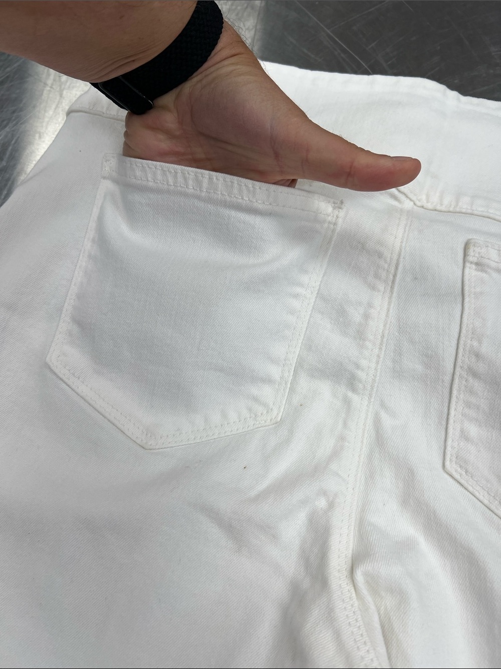 SPANX Women's White Straight Jeans Size 31 - Picture 12 of 14